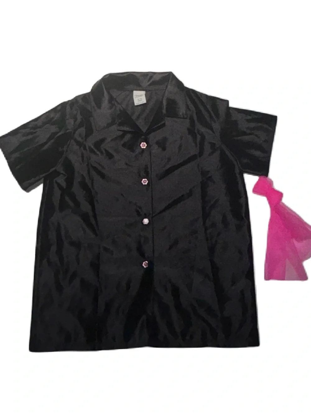 Girls' Pink Rock 'n' Roll 50’s 3 Piece Costume - Skirt Neckerchief Shirt 12/14